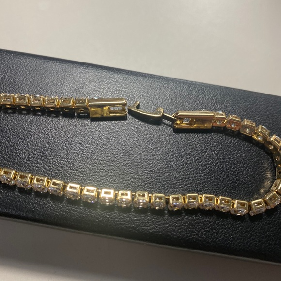 NEW Women's Yellow Gold Colour Crystal Bracelet - Picture 5 of 6